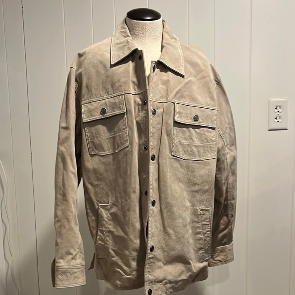 Men's Bullhead 100% leather light Tan Jacket